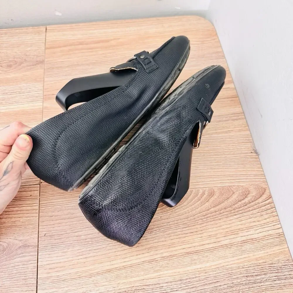 BareTraps Kellye Black Leather Loafers Women’s Size 9